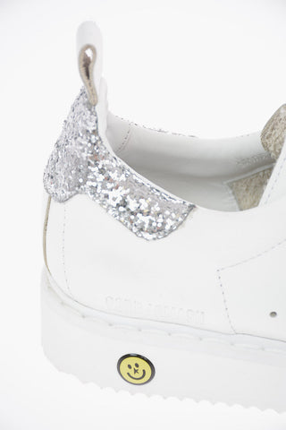 Leather SMASH Sneakers with Glitter Detail
