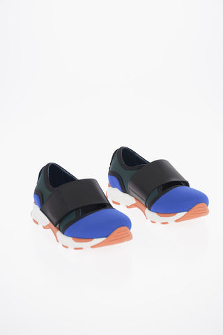 Fabric Slip On With Leather Details