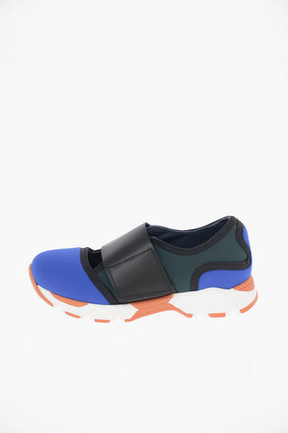 Fabric Slip On With Leather Details