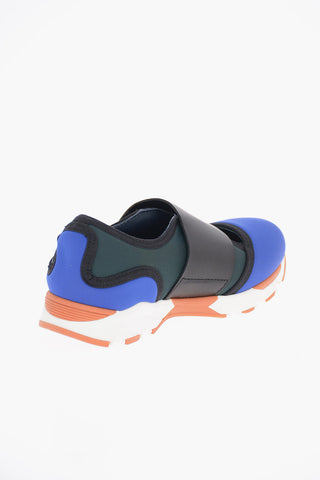Fabric Slip On With Leather Details