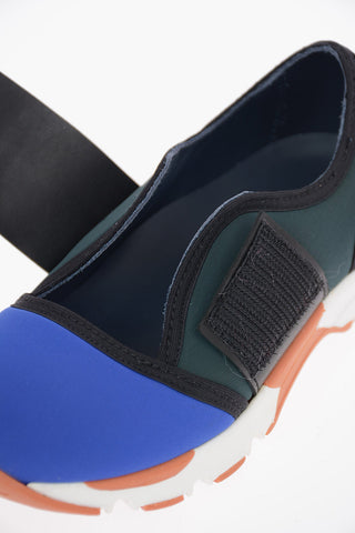 Fabric Slip On With Leather Details