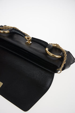Leather Mini Bag with Removable Chain