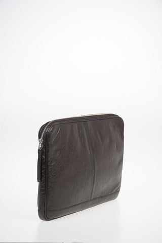 tumbled leather Laptop Bag