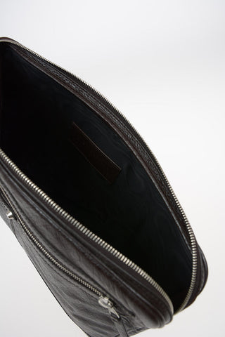 tumbled leather Laptop Bag