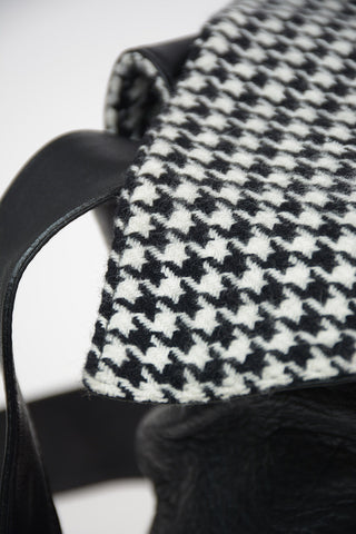 houndstooth leather Shoulder bag