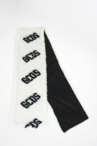 166x25cm Faux Fur Logo Scarf