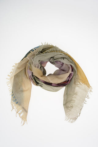 150x145cm cashmere and Silk CLARA Scarf with Fringed
