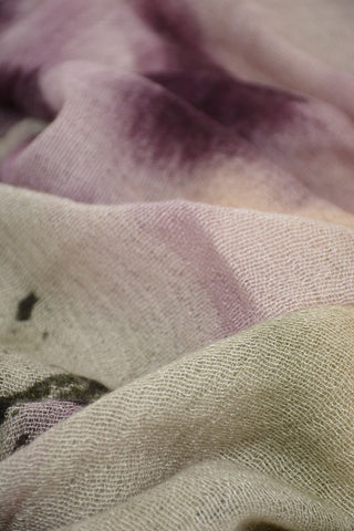 150x145cm cashmere and Silk CLARA Scarf with Fringed
