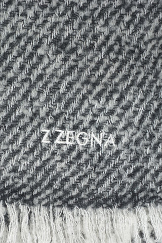 Z ZEGNA 200x45cm Wool Blend Scarf With Fringe