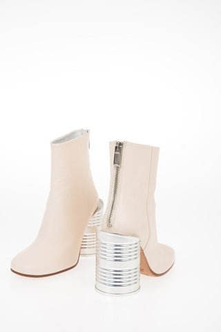 MM6 Stivaletto in Pelle con Tacco Tin Can 11cm