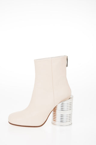 MM6 Stivaletto in Pelle con Tacco Tin Can 11cm