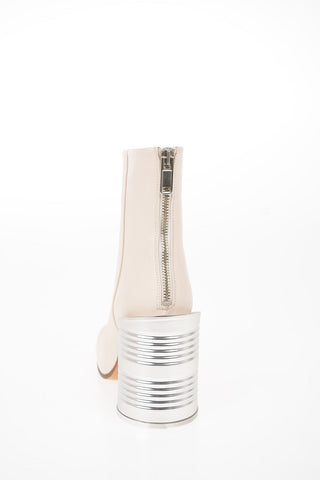 MM6 Stivaletto in Pelle con Tacco Tin Can 11cm