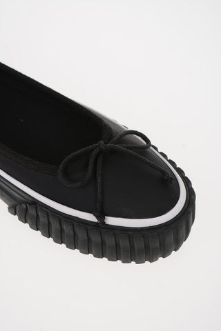 MM6 Bow Detail Comfy Flat Ballet