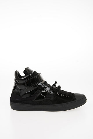 MM22 Faux Leather Details EVOLUTION High-Top Sneakers
