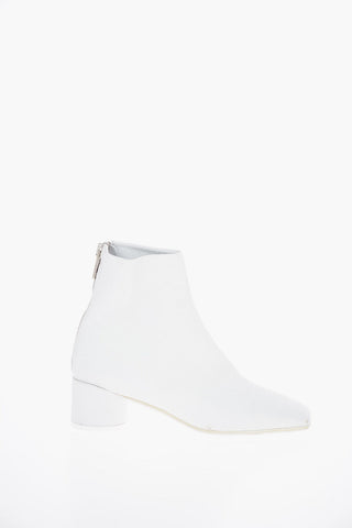 MM6 5cm Paint Splatter Ankle Boots with Zip Closure