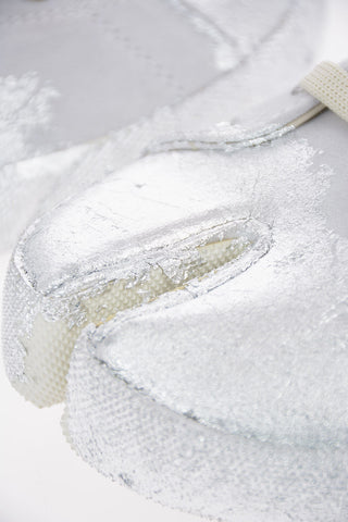 MM22 Silver Laminated TABI High-Top Sneakers