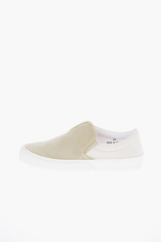 MM22 Suede Leather Two-Tone Slip On Sneakers