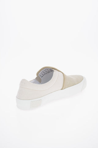 MM22 Suede Leather Two-Tone Slip On Sneakers