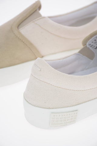 MM22 Suede Leather Two-Tone Slip On Sneakers