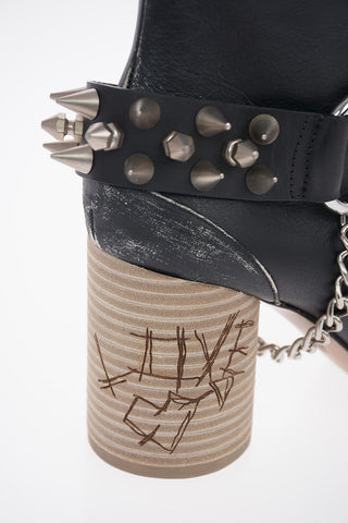 MM22 9cm TABI Rock Boots with Removable Studded Leather and Chain Harness