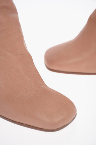 MM6 11cm Tin Can Heel Buffeted Leather Ankle Boot