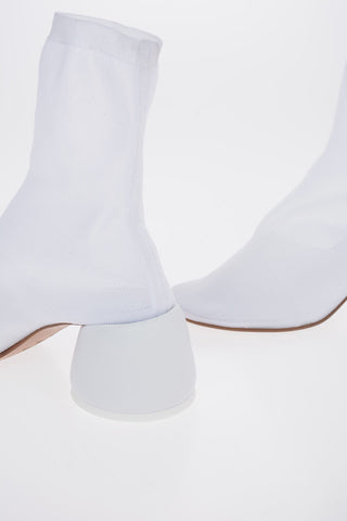 MM6 7cm Canvas Socks Ankle Boots