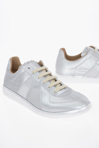 MM22 REPLICA Sneakers in Pelle e Tessuto Metallizzato