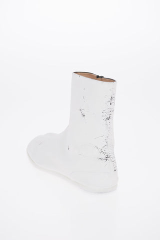 MM22 Flat Antique Varnish Finish TABI Ankle Boots