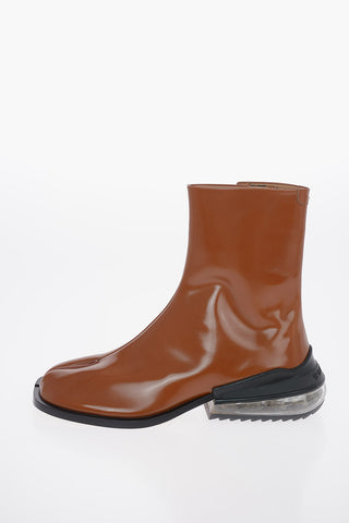 MM22 Bounce Air Bubble Heel Leather TABI Ankle Boots