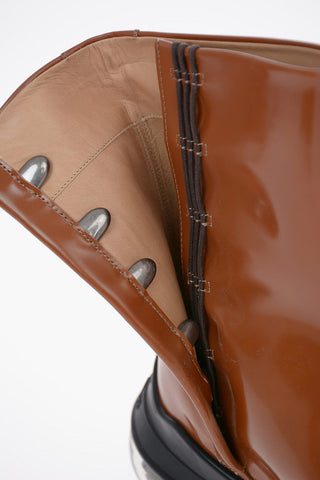 MM22 Bounce Air Bubble Heel Leather TABI Ankle Boots