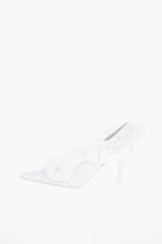 MM6 10cm Ruffled Court Pumps