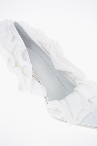 MM6 10cm Ruffled Court Pumps
