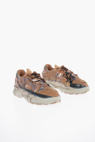 MM22 Sneakers FUSION Effetto Vintage con Dettagli in Pelle Scamosciata