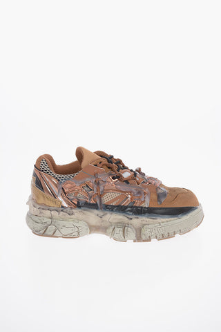 MM22 Sneakers FUSION Effetto Vintage con Dettagli in Pelle Scamosciata