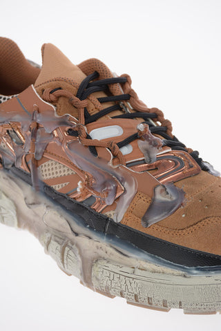 MM22 Sneakers FUSION Effetto Vintage con Dettagli in Pelle Scamosciata