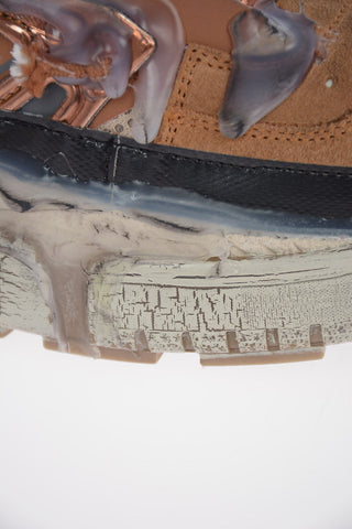 MM22 Sneakers FUSION Effetto Vintage con Dettagli in Pelle Scamosciata