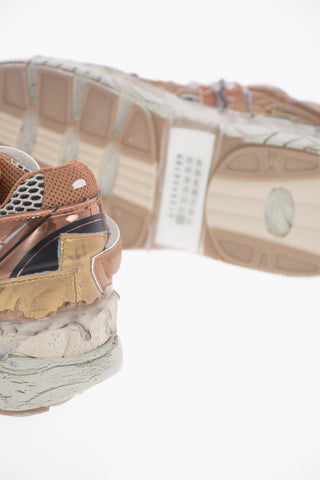 MM22 Sneakers FUSION Effetto Vintage con Dettagli in Pelle Scamosciata