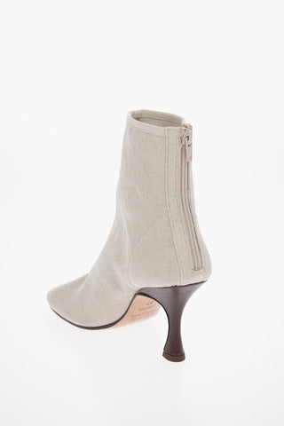MM6 10cm Fabric Ankle Boots with Zip Closure
