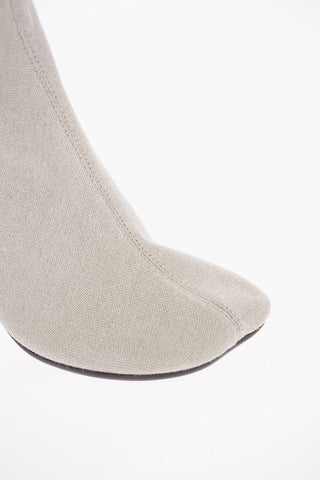 MM6 10cm Fabric Ankle Boots with Zip Closure