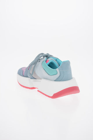 MM6 Suede Leather Multicolored Lace-Up Sneakers