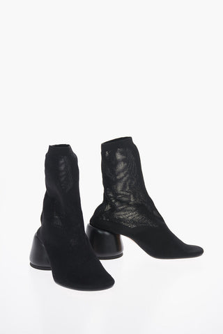 MM6 7cm Canvas Socks Ankle Boots