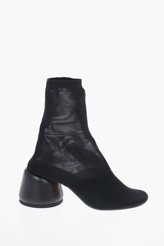 MM6 7cm Canvas Socks Ankle Boots