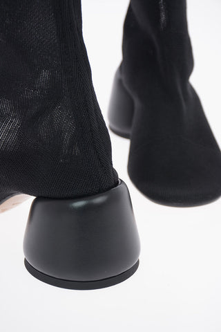 MM6 7cm Canvas Socks Ankle Boots