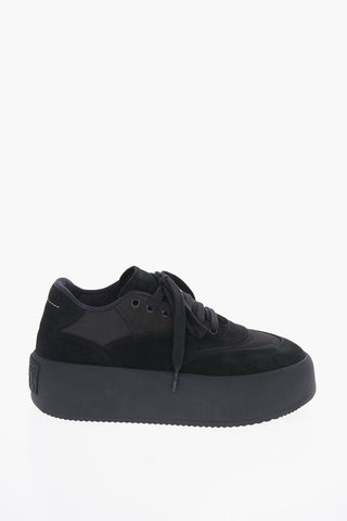 MM6 5cm Suede Leather Platform Sneakers