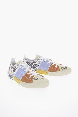 MM22 Canvas Patchwork Low-Top Sneakers
