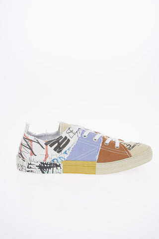 MM22 Canvas Patchwork Low-Top Sneakers