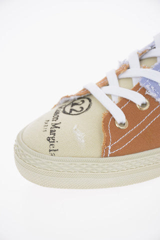 MM22 Canvas Patchwork Low-Top Sneakers