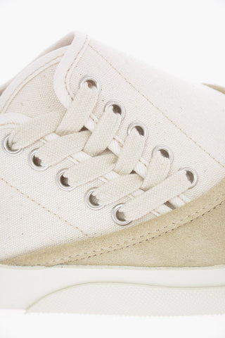 MM22 Two Tone Sneakers With Suede Leather Detail