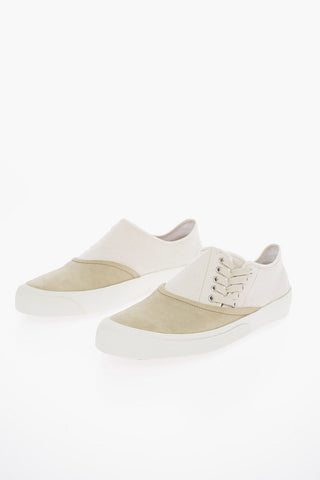 MM22 Two Tone Sneakers With Suede Leather Detail