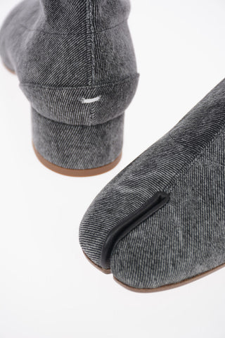 MM22 Denim Low Heel TABI Ankle Boots